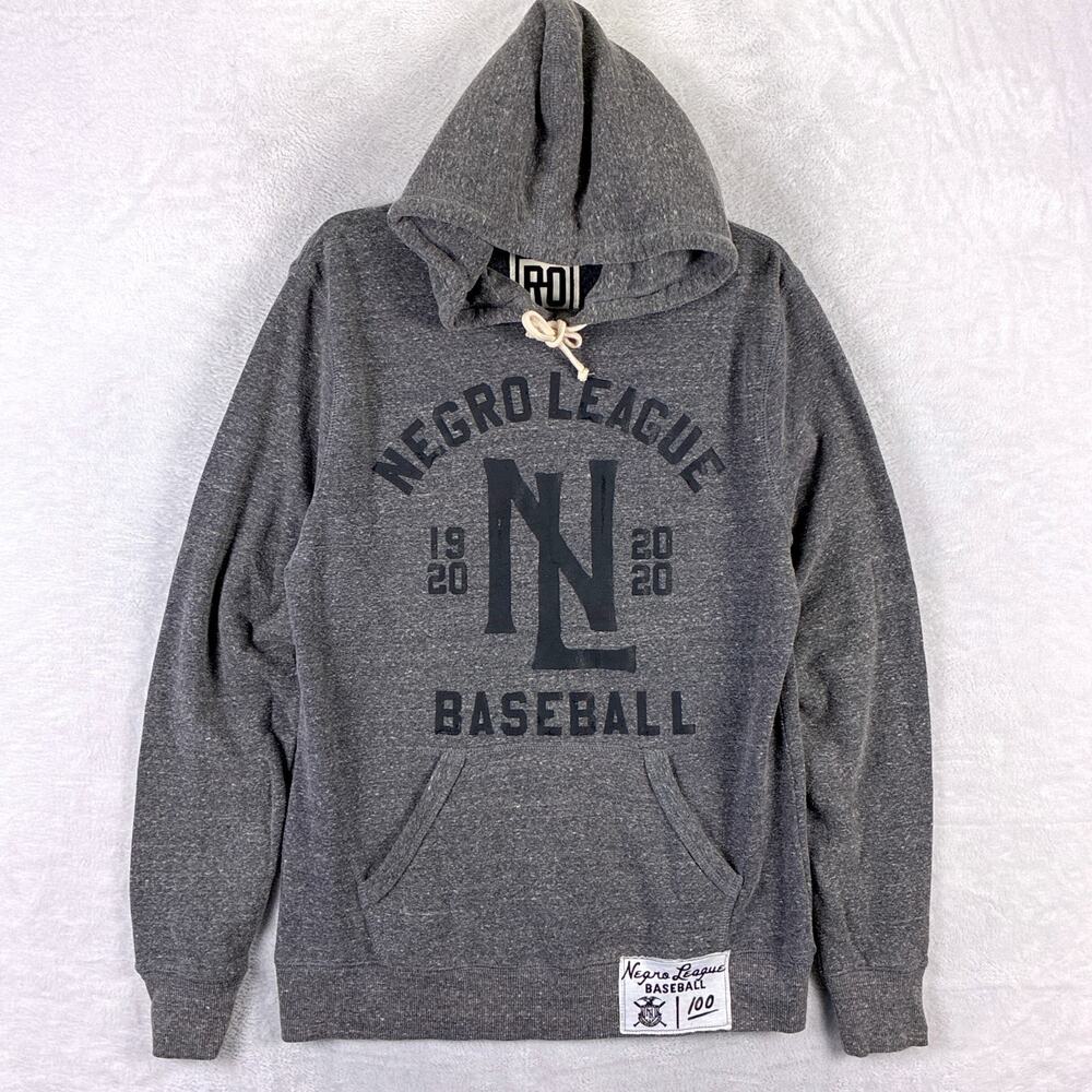 Roots Of Fight Hoodie Mens M Gray Negro League Baseball Jackie Robinson Ltd Ed.
